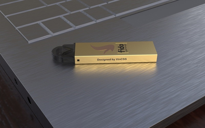 Thiết kế mẫu sản phẩm VinCSS FIDO2 Authenticator phiên bản USB Touch.