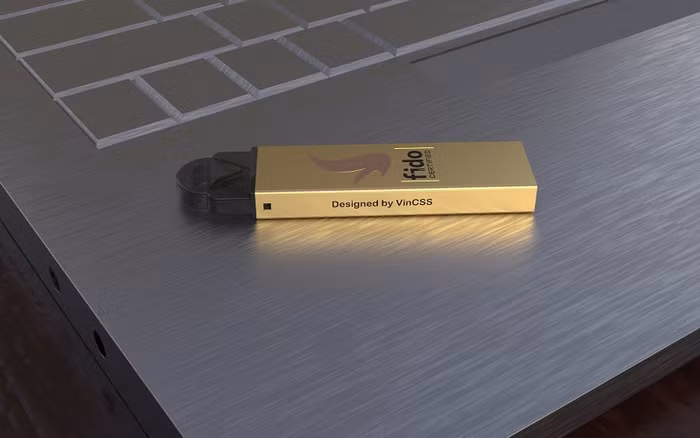 Thiết kế mẫu sản phẩm VinCSS FIDO2 Authenticator phiên bản USB Touch. Thiết kế mẫu sản phẩm VinCSS FIDO2 Authenticator phiên bản USB Touch.