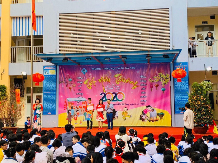 Các em học sinh được tham gia nhiều hoạt động chào xuân Canh Tý 2020