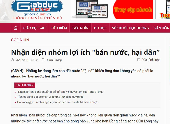 Một trong những bài viết của tác giả Xuân Dương được rất nhiều độc giả quan tâm, bày tỏ sự yêu mến Một trong những bài viết của tác giả Xuân Dương được rất nhiều độc giả quan tâm, bày tỏ sự yêu mến