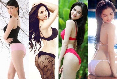 Ngọc Trinh là người đẹp vô cùng trung thành với tư thế 'khoe vòng 3' này