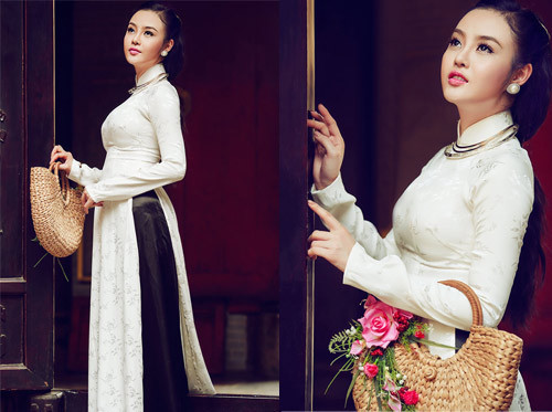 Hiện tại, Julia Hồ đang nỗ lực lấy lại hình ảnh bằng cách ăn mặc kín đáo, tung ảnh hiền dịu cùng tà áo dài và làm từ thiện.