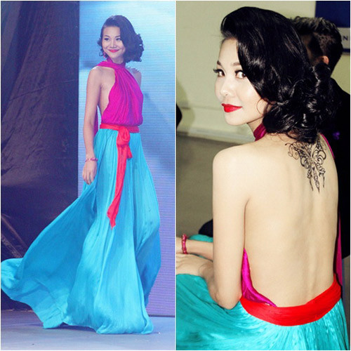 Gương mặt oval của Thanh Hằng càng thêm rạng rỡ với những kiểu xoăn ngắn như thế này.