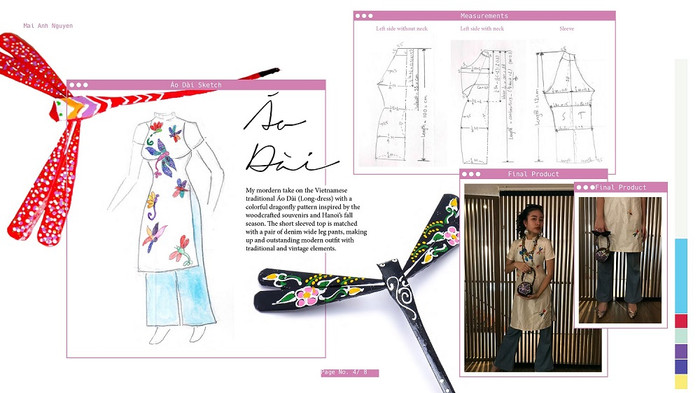 Một trang trong bộ Portfolio gửi trường đại học của Mai Anh Một trang trong bộ Portfolio gửi trường đại học của Mai Anh