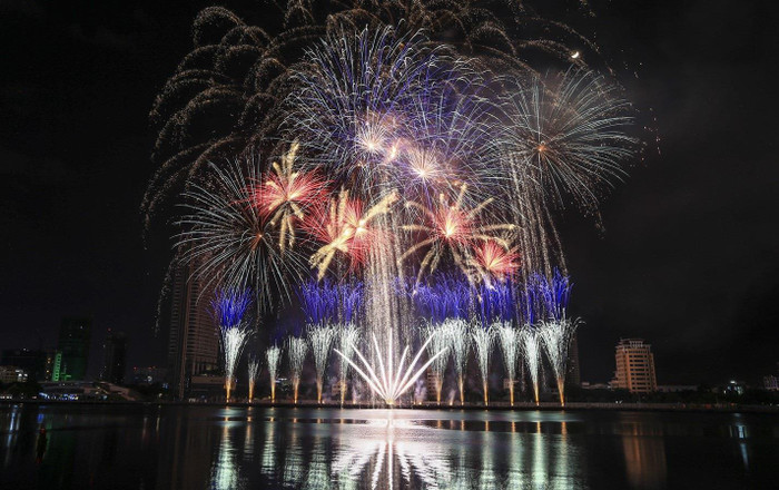 Màn pháo hoa của đội Brazil Màn pháo hoa của đội Brazil