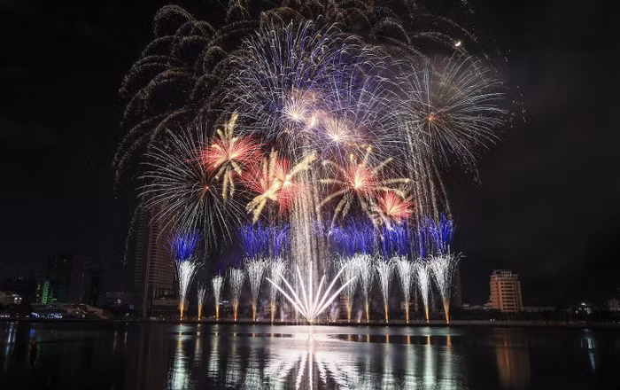 Màn pháo hoa của đội Brazil