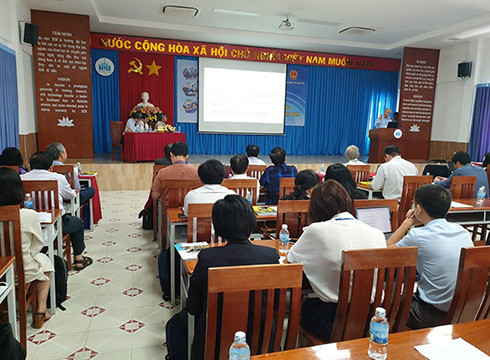 Toàn cảnh Hội thảo &quot;Bảo đảm kiểm định chất lượng giáo dục đại học trên thế giới và ở Việt Nam&quot; (ảnh: P.L)