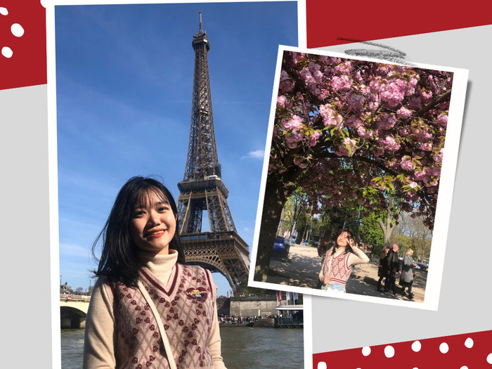 Tú Anh trong kỳ thực tập tại Paris, Pháp. Ảnh: Nhân vật cung cấp Tú Anh trong kỳ thực tập tại Paris, Pháp. Ảnh: Nhân vật cung cấp