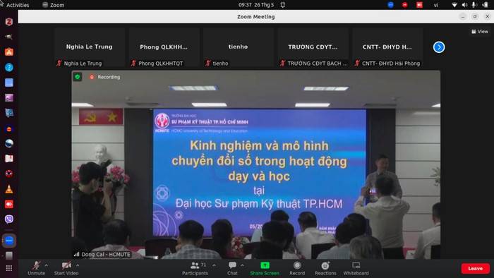 Các đại biểu tham dự hội thảo đầu cầu trực tuyến Các đại biểu tham dự hội thảo đầu cầu trực tuyến