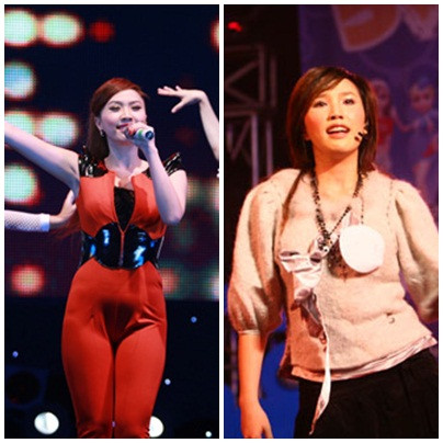 Cách mix jumsuit bó sát + thắt lưng thít chặt hay áo xống rộng thùng thình này đều "tố cáo" vòng eo "dư mỡ" của Bảo Thy