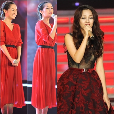 Vẫn tông màu đỏ, nhưng lần đầu tiên trên sân khấu The Voice, khán giả thấy Bảo Anh như một thiên thần, còn lối trang điểm đậm đà và cầu kỳ lần cuối cùng đứng trên đó, trông Bảo Anh như hóa trang dự tiệc Halloween. Vẫn tông màu đỏ, nhưng lần đầu tiên trên sân khấu The Voice, khán giả thấy Bảo Anh như một thiên thần, còn lối trang điểm đậm đà và cầu kỳ lần cuối cùng đứng trên đó, trông Bảo Anh như hóa trang dự tiệc Halloween.
