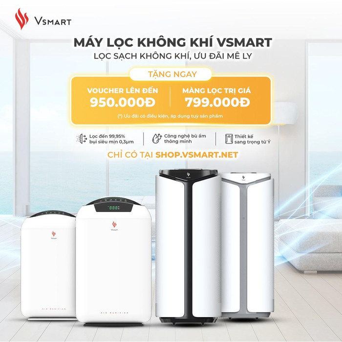 Máy lọc không khí Vsmart sở hữu hệ thống màng lọc HEPA được xem là “khắc tinh” của bụi mịn Máy lọc không khí Vsmart sở hữu hệ thống màng lọc HEPA được xem là “khắc tinh” của bụi mịn