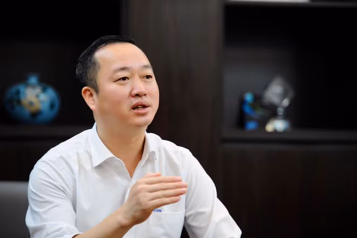 Ông Đồng Văn Ngọc - Hiệu trưởng Trường Cao đẳng Cơ điện Hà Nội. Ảnh: NTCC