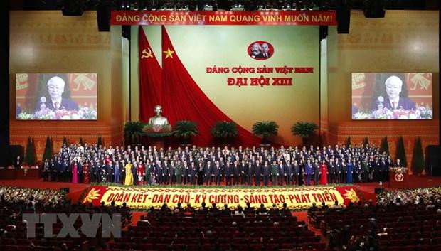 Đồng chí Nguyễn Phú Trọng, Tổng Bí thư Ban Chấp hành Trung ương Đảng khóa XIII, Chủ tịch nước Cộng hòa Xã hội Chủ nghĩa Việt Nam thay mặt Ban Chấp hành Trung ương Đảng khóa XIII phát biểu ý kiến. (Nguồn: TTXVN) Đồng chí Nguyễn Phú Trọng, Tổng Bí thư Ban Chấp hành Trung ương Đảng khóa XIII, Chủ tịch nước Cộng hòa Xã hội Chủ nghĩa Việt Nam thay mặt Ban Chấp hành Trung ương Đảng khóa XIII phát biểu ý kiến. (Nguồn: TTXVN)