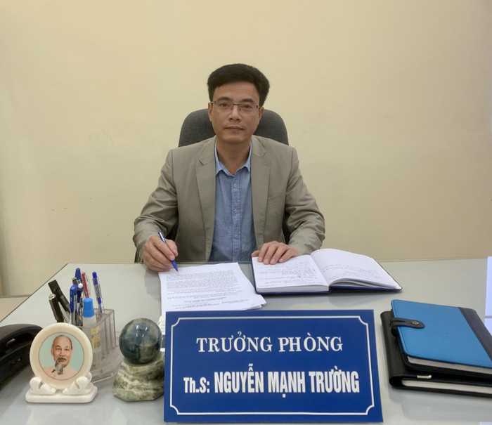 Ông Nguyễn Mạnh Trường - Trưởng phòng Tổ chức Hành chính, Trường cao đẳng xây dựng Nam Định (Ảnh: Nhà trường cung cấp)
