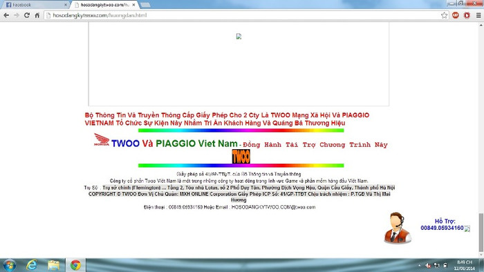 Không hề có Công ty nào tên Twoo tại tòa nhà Lotus, Duy Tân, Cầu Giấy. Không hề có Công ty nào tên Twoo tại tòa nhà Lotus, Duy Tân, Cầu Giấy.
