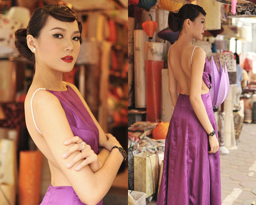 Ngọc Thạch khoe trọn tấm lưng ong gợi cảm. Ngọc Thạch khoe trọn tấm lưng ong gợi cảm.