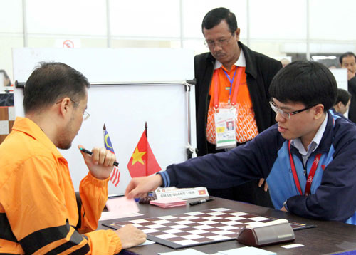 Lê Quang Liêm giành HCV. Ảnh: TNO Lê Quang Liêm giành HCV. Ảnh: TNO