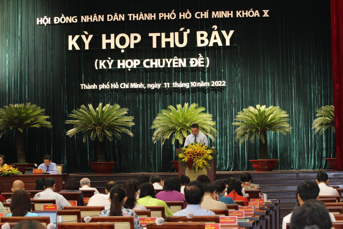 Kỳ họp chuyên đề của Hội đồng nhân dân Thành phố Hồ Chí Minh khóa X sáng ngày 11/10 (ảnh: P.L) Kỳ họp chuyên đề của Hội đồng nhân dân Thành phố Hồ Chí Minh khóa X sáng ngày 11/10 (ảnh: P.L)