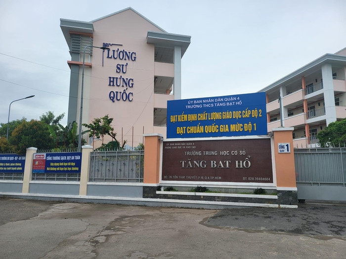 Trường trung học cơ sở Tăng Bạt Hổ, Quận 4, Thành phố Hồ Chí Minh (ảnh minh họa: P.L) Trường trung học cơ sở Tăng Bạt Hổ, Quận 4, Thành phố Hồ Chí Minh (ảnh minh họa: P.L)