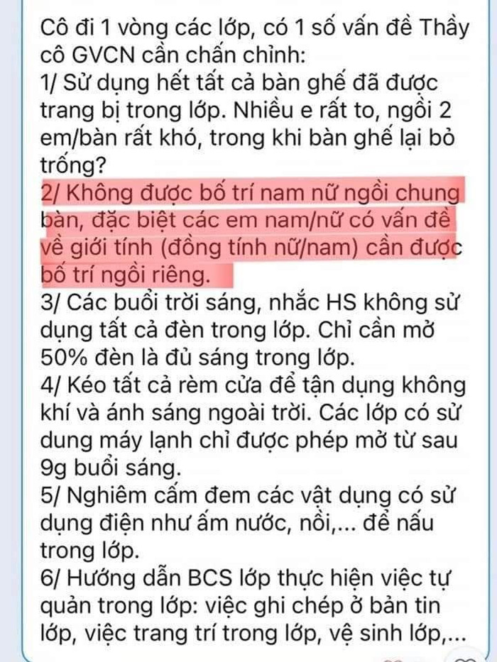Tin nhắn của Hiệu trưởng gửi các giáo viên chủ nhiệm Trường Dương Văn Thì, thành phố Thủ Đức (ảnh chụp màn hình) Tin nhắn của Hiệu trưởng gửi các giáo viên chủ nhiệm Trường Dương Văn Thì, thành phố Thủ Đức (ảnh chụp màn hình)