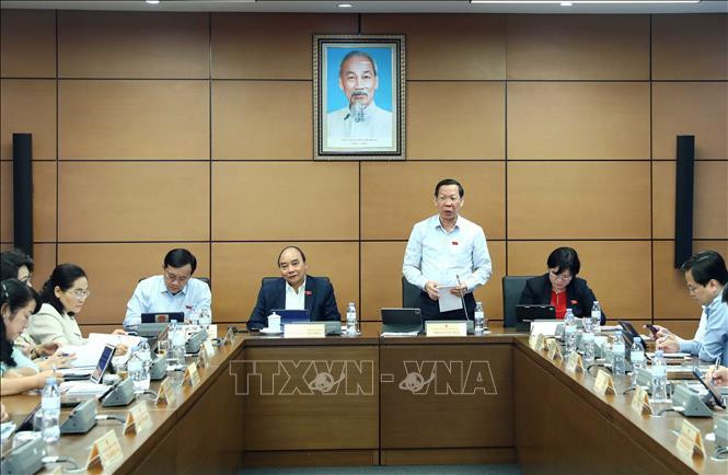 Đại biểu Quốc hội Thành phố Hồ Chí Minh Phan Văn Mãi phát biểu ý kiến. Ảnh: Phạm Kiên /TTXVN