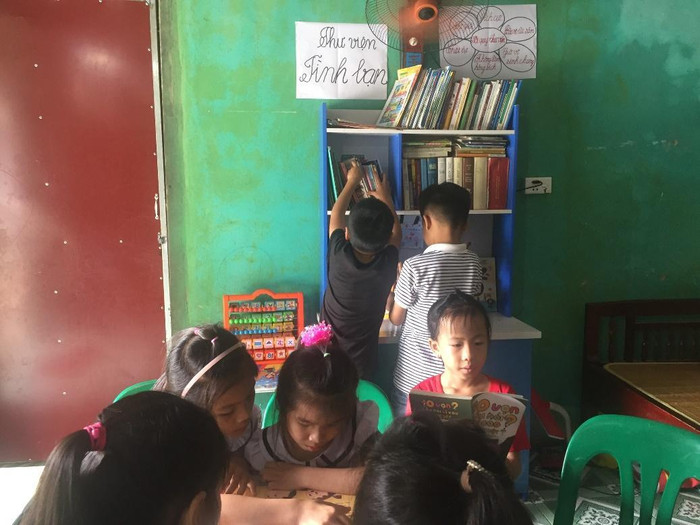 Thư viện Tình bạn của bé Hàn Châu. Ảnh: Phương Huệ Thư viện Tình bạn của bé Hàn Châu. Ảnh: Phương Huệ