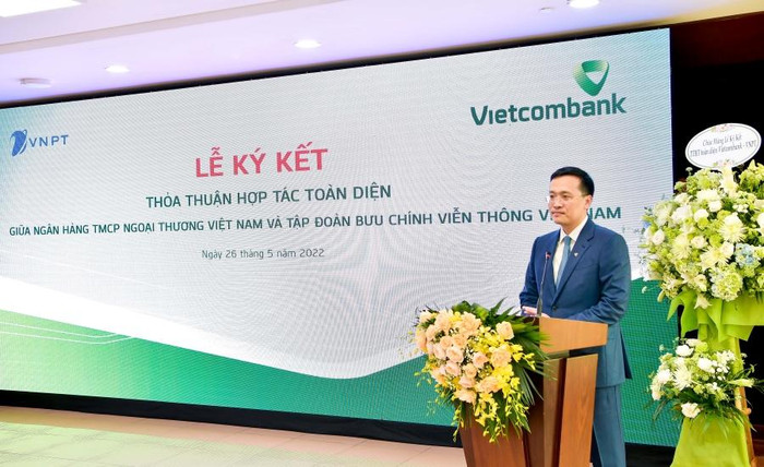 Ông Phạm Quang Dũng - Chủ tịch Hội đồng quản trị Vietcombank phát biểu tại Lễ ký kết Ông Phạm Quang Dũng - Chủ tịch Hội đồng quản trị Vietcombank phát biểu tại Lễ ký kết