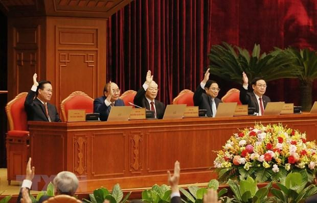 Các đại biểu biểu quyết thông qua chương trình hội nghị. (Ảnh: Phương Hoa/TTXVN) Các đại biểu biểu quyết thông qua chương trình hội nghị. (Ảnh: Phương Hoa/TTXVN)