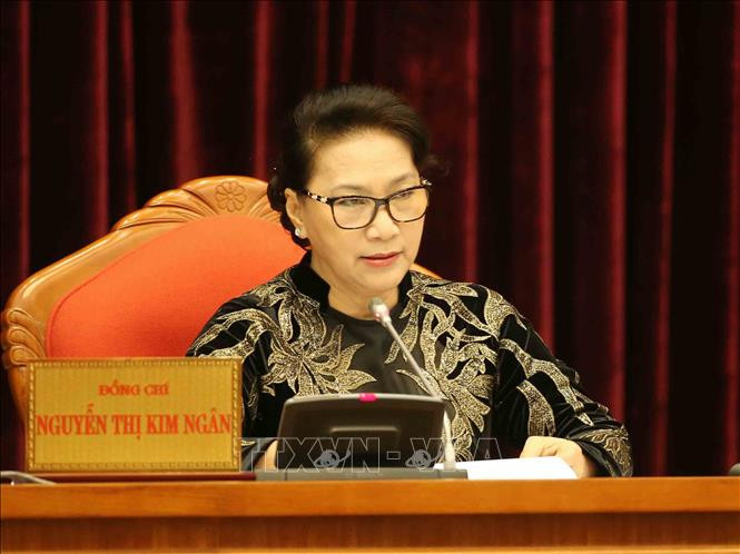 Chủ tịch Quốc hội Nguyễn Thị Kim Ngân điều hành phiên họp. Ảnh: Phương Hoa/TTXVN Chủ tịch Quốc hội Nguyễn Thị Kim Ngân điều hành phiên họp. Ảnh: Phương Hoa/TTXVN