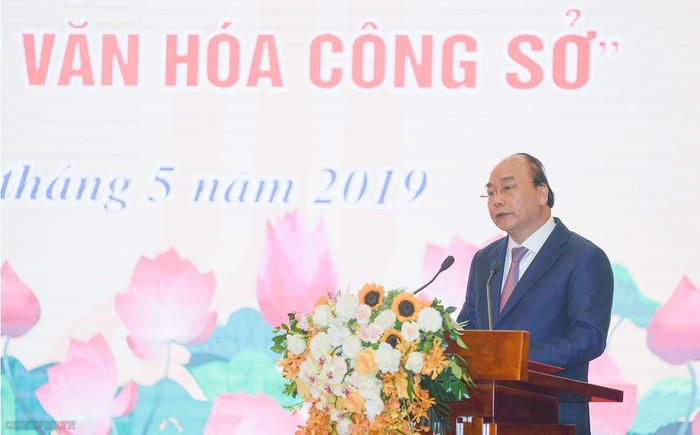 Thủ tướng Nguyễn Xuân Phúc phát biểu tại buổi lễ. Ảnh VGP/Quang Hiếu