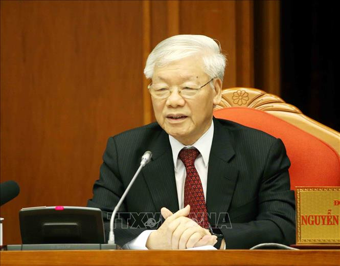 Tổng Bí thư, Chủ tịch nước Nguyễn Phú Trọng phát biểu bế mạc Hội nghị. Ảnh: Thống Nhất/TTXVN Tổng Bí thư, Chủ tịch nước Nguyễn Phú Trọng phát biểu bế mạc Hội nghị. Ảnh: Thống Nhất/TTXVN