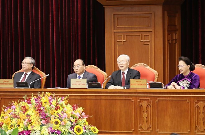 Tổng Bí thư, Chủ tịch nước Nguyễn Phú Trọng chủ trì và phát biểu khai mạc Hội nghị. Ảnh: Trí Dũng/TTXVN Tổng Bí thư, Chủ tịch nước Nguyễn Phú Trọng chủ trì và phát biểu khai mạc Hội nghị. Ảnh: Trí Dũng/TTXVN