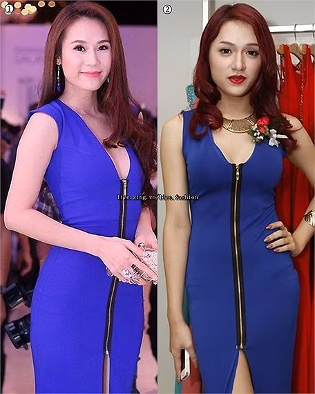 Thái Hà lại 'đụng váy' với Hương Giang trong một sự kiện mới đây.