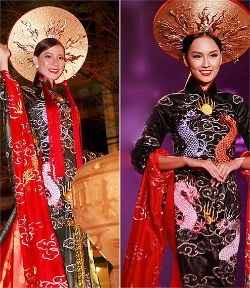 Chung Thục Quyên và Mai Phương Thúy đi thi sắc đẹp với niềm tự hào dân tộc... như nhau. Chung Thục Quyên và Mai Phương Thúy đi thi sắc đẹp với niềm tự hào dân tộc... như nhau.