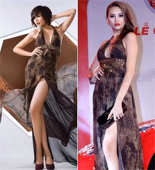 Hai siêu mẫu hàng đầu khoe dáng chuẩn: Thanh Hằng, Hoàng Yến.