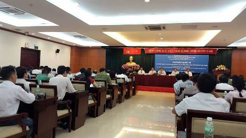 Buổi họp báo giới thiệu các hoạt động kỷ niệm 30/4 thu hút sự quan tâm của đông đảo phóng viên trong nước và quốc tế (Ảnh: T.Q)