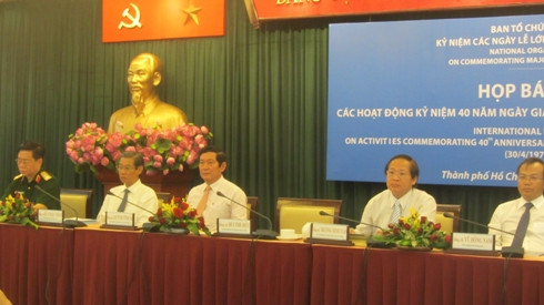 Ban tổ chức lễ quốc gia kỷ niệm các ngày lễ lớn họp báo giới thiệu các hoạt động kỷ niệm ngày 30/4 (Ảnh: T.Q)