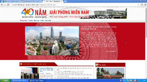 Trang web cung cấp thông tin, hình ảnh, âm thanh có liên quan đến đại lễ 30/4 ở TP.HCM.