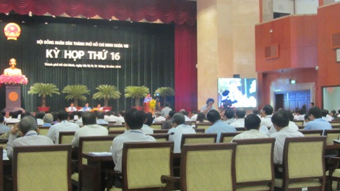 Phiên khai mạc kỳ họp HĐND TP.HCM lần thứ 16 - khóa VIII sáng ngày 9/12 (ảnh: T.P) Phiên khai mạc kỳ họp HĐND TP.HCM lần thứ 16 - khóa VIII sáng ngày 9/12 (ảnh: T.P)