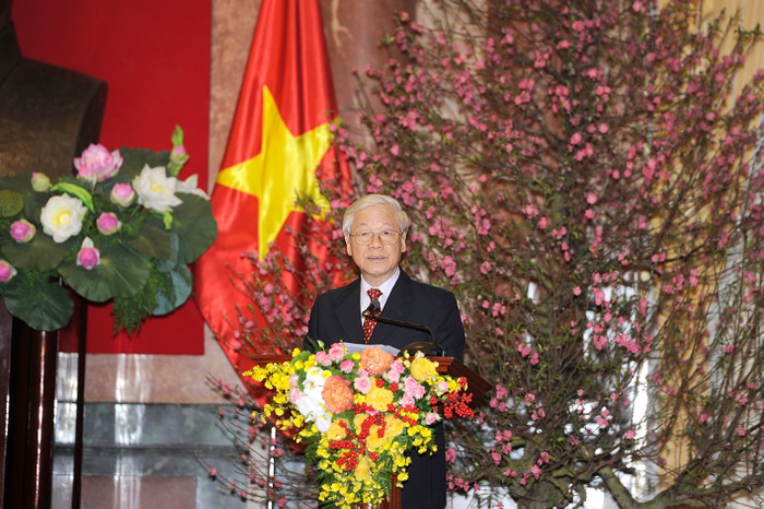 Tổng Bí thư, Chủ tịch nước Nguyễn Phú Trọng chúc Tết các đồng chí lão thành cách mạng, lãnh đạo và nguyên lãnh đạo Đảng, Nhà nước, Mặt trận Tổ quốc Việt Nam, các bộ, ban, ngành và thành phố Hà Nội - Ảnh: VGP/Nhật Bắc Tổng Bí thư, Chủ tịch nước Nguyễn Phú Trọng chúc Tết các đồng chí lão thành cách mạng, lãnh đạo và nguyên lãnh đạo Đảng, Nhà nước, Mặt trận Tổ quốc Việt Nam, các bộ, ban, ngành và thành phố Hà Nội - Ảnh: VGP/Nhật Bắc