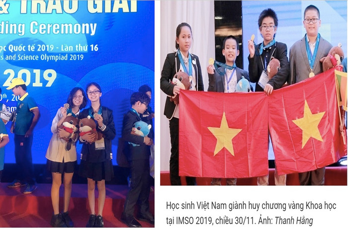Học sinh Xuân Khôi, An Phương, Khánh Hân (7G1) đạt giải cao tại kỳ thi IMSO 2019