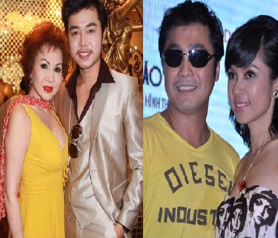 Nếu mẫu nam "cặp" nữ đại gia tiền tỷ này đeo cặp kính đang cài ở ngực áo mình lên, thì sẽ thật khó có thể nhận ra đâu là Lý Hùng, đâu là Vũ Hoàng Việt.