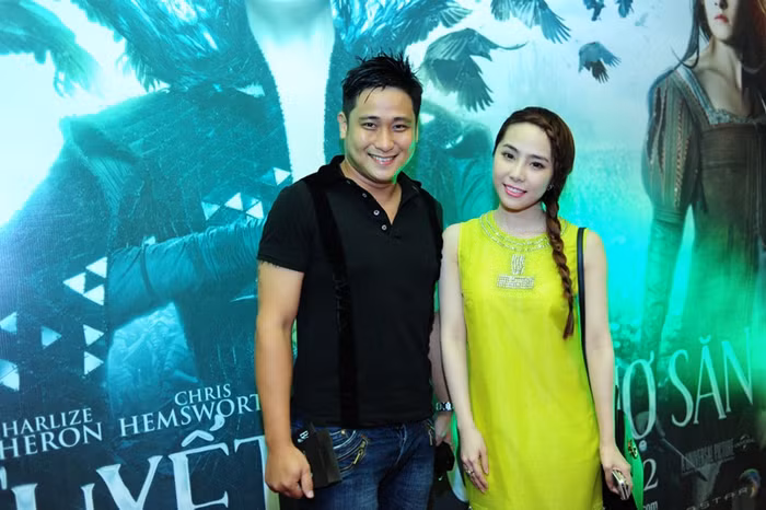 Bất ngờ gặp Quỳnh Nga tại buổi chiếu phim tối 29/5, Minh Tiệp không vồn vã mà, ngược lại, anh rất giữ ý khi bản thân đã lập gia đình.