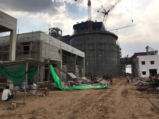 Hiện trường vụ việc ở Nhà máy Nhiệt điện Sông Hậu 1. Ảnh: VnMedia.vn Hiện trường vụ việc ở Nhà máy Nhiệt điện Sông Hậu 1. Ảnh: VnMedia.vn