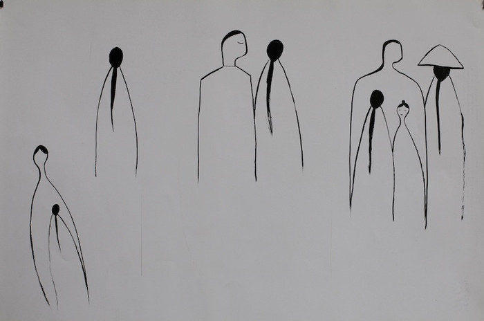 Tác phẩm minh họa bằng mực nho trong "Chuyện nhà Dr Thanh" của họa sĩ Lê Thiết Cương. Tác phẩm minh họa bằng mực nho trong "Chuyện nhà Dr Thanh" của họa sĩ Lê Thiết Cương.