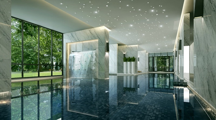 Bể bơi nước nóng bốn mùa. Bể bơi nước nóng bốn mùa.