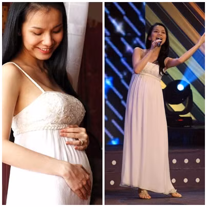 Hoa hậu Thùy Lâm luôn có một thần thái tươi vui, yêu đời, cả giai đoạn mang bầu