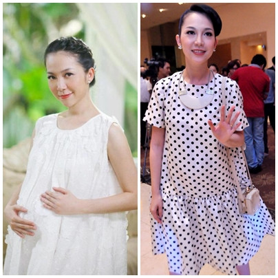 Bà bầu Linh Nga vô cùng thời trang và xinh đẹp