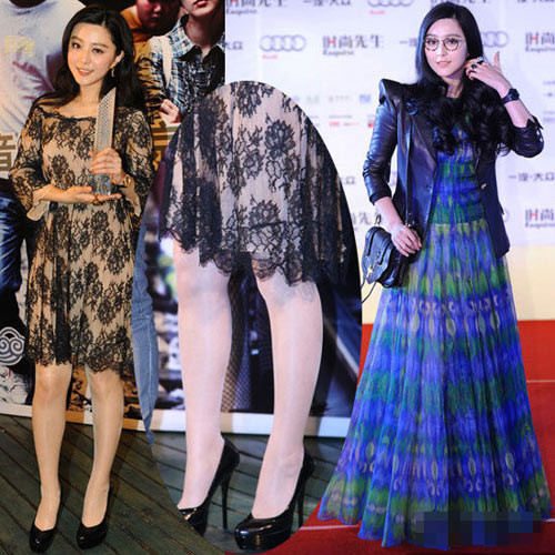 Có lẽ nhiều người sẽ ngạc nhiên khi thấy Phạm Băng Băng trong danh sách này. Được khen ngợi là “Nữ hoàng thảm đỏ Châu Á”, song trên thực tế nàng Hoa Đán lại sở hữu đôi chân khá tròn trịa. Nhược điểm này bị vạch trần khi nữ diễn viên này mặc váy ngắn. Tuy nhiên, tất cả được giấu nhẹm khi cô nàng diện váy dáng dài maxi mix thêm áo da jacket Có lẽ nhiều người sẽ ngạc nhiên khi thấy Phạm Băng Băng trong danh sách này. Được khen ngợi là “Nữ hoàng thảm đỏ Châu Á”, song trên thực tế nàng Hoa Đán lại sở hữu đôi chân khá tròn trịa. Nhược điểm này bị vạch trần khi nữ diễn viên này mặc váy ngắn. Tuy nhiên, tất cả được giấu nhẹm khi cô nàng diện váy dáng dài maxi mix thêm áo da jacket